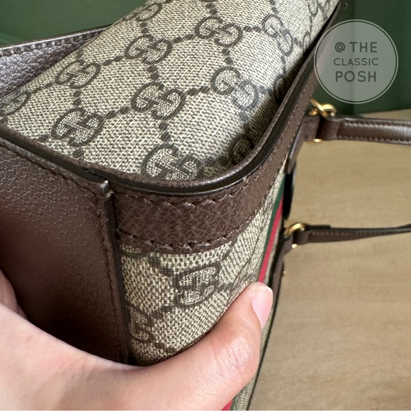 EUC GUCCI SUPREME SMALL SHOULDER CANVAS TOTE BAG - Picture 7 of 14